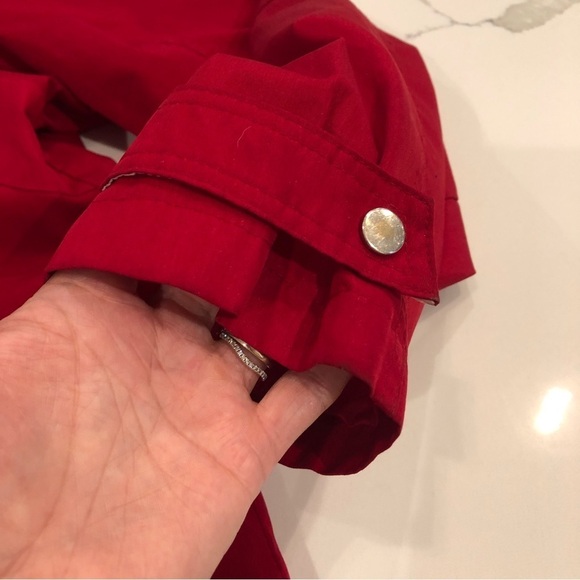 Dunnes Stores Red Parka Jacket Trench Rain Coat Mid-Length Lined Size 16-18 XL - Picture 7 of 14